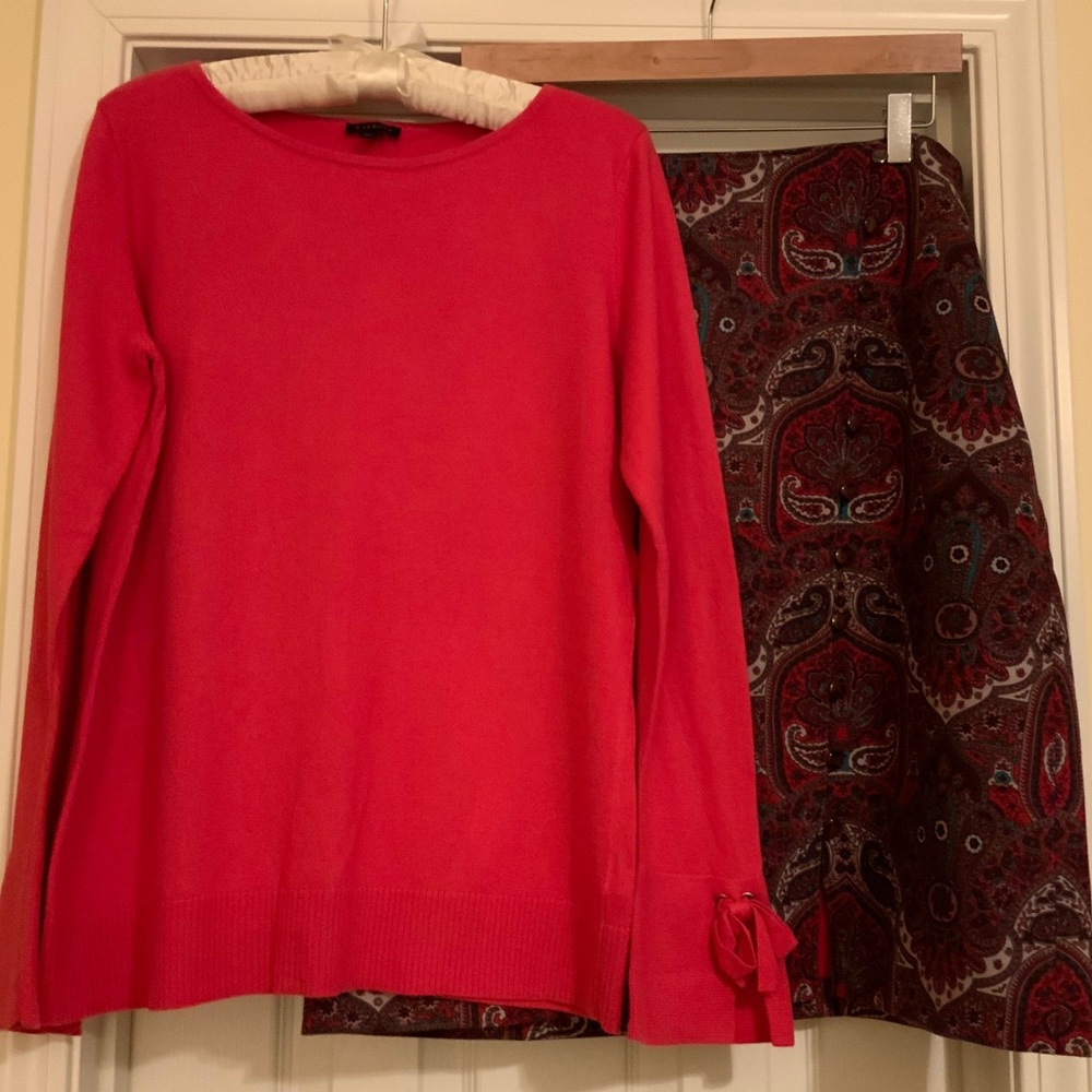 Talbots sweater and skirt